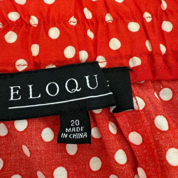 ELOQUII Chic Red Polka Dot Tiered Skirt women’s size 20 NEW with TAGS! - Picture 4 of 4